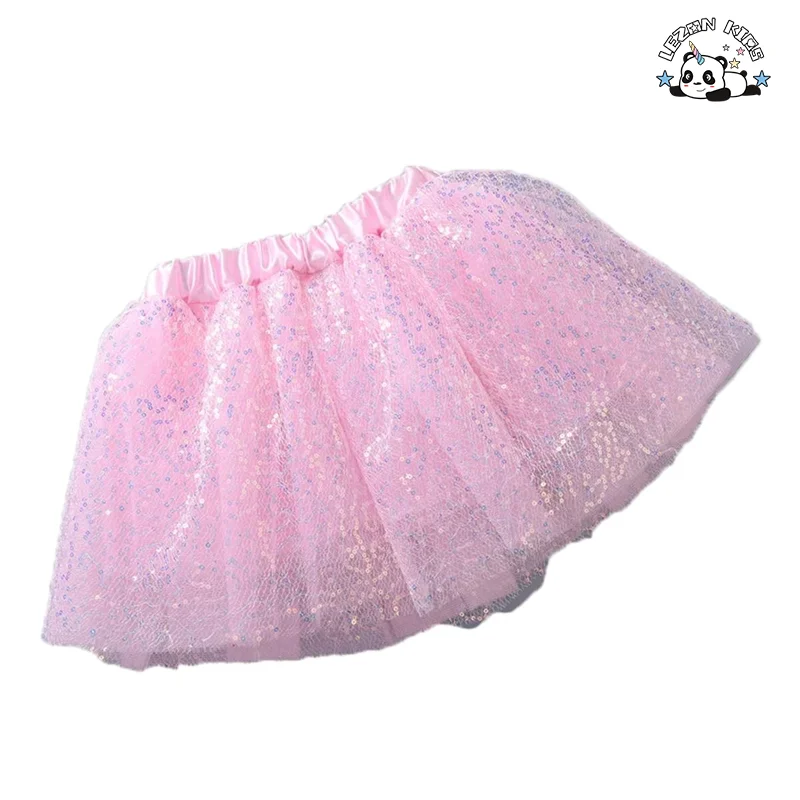LEZONKIDS - Customizable Girl Princess Poncho Skirt Short Skirt Sequin Gauze Baby Dance Skirt